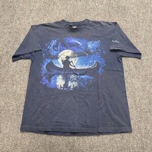 VTG Signal Sport T-Shirt Men's XL Single Stitch Cotton Boat Cotton Blue